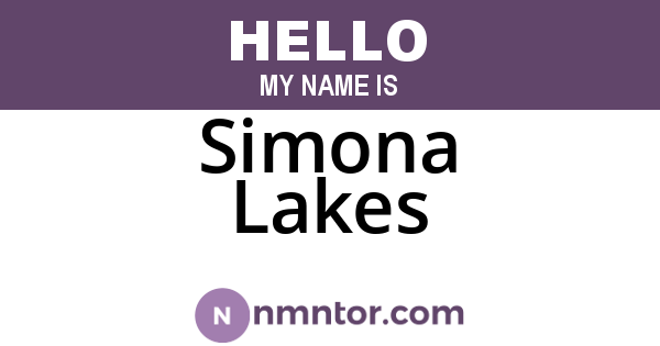 Simona Lakes