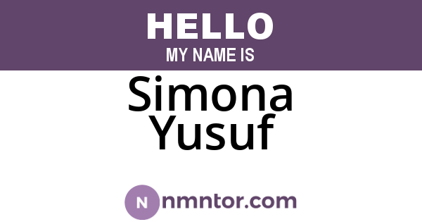 Simona Yusuf