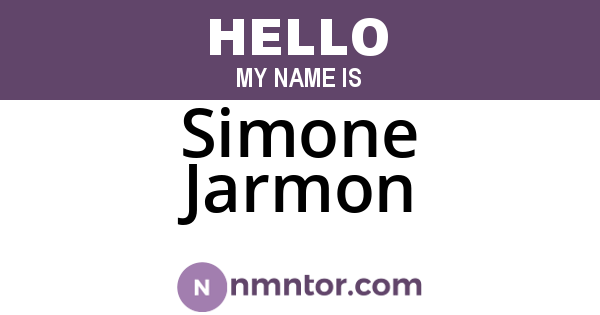 Simone Jarmon