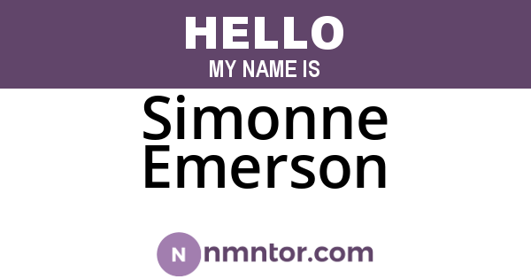 Simonne Emerson