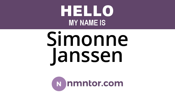 Simonne Janssen