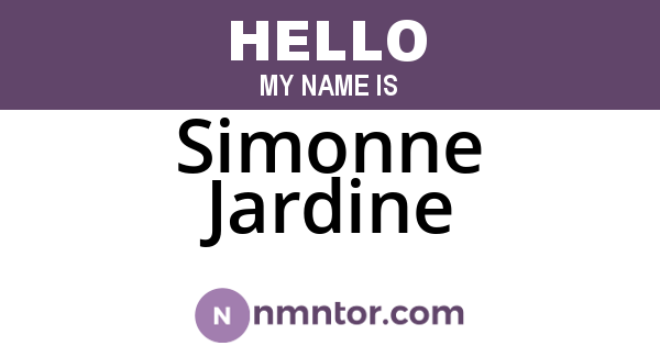 Simonne Jardine
