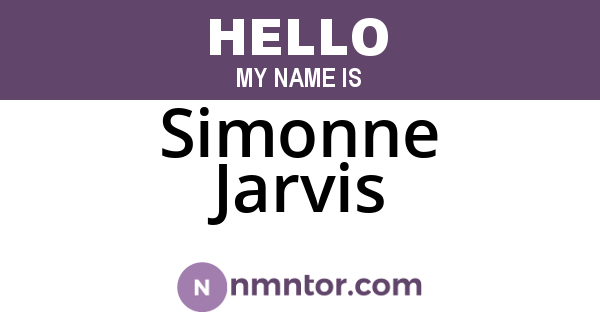 Simonne Jarvis