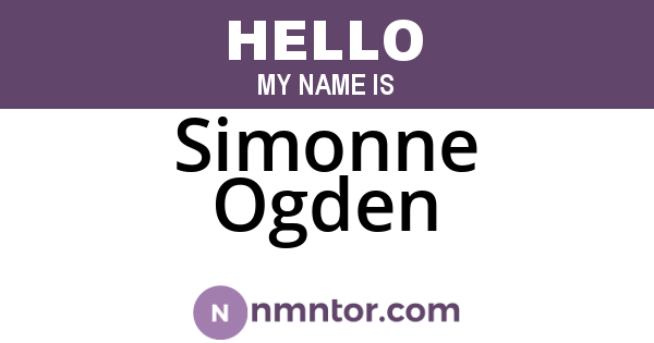 Simonne Ogden