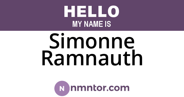 Simonne Ramnauth