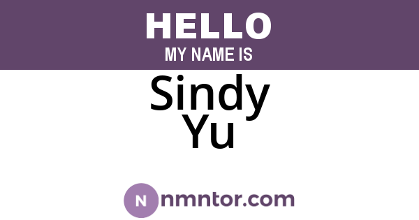 Sindy Yu