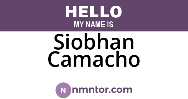 Siobhan Camacho
