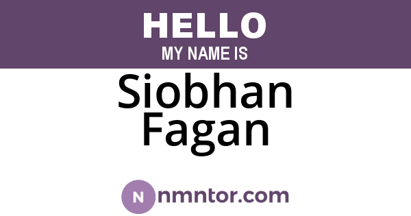 Siobhan Fagan