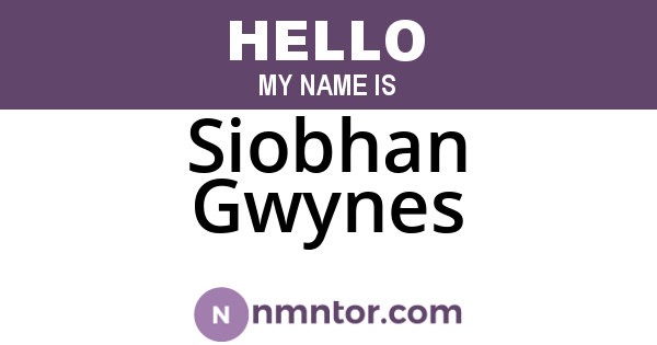 Siobhan Gwynes