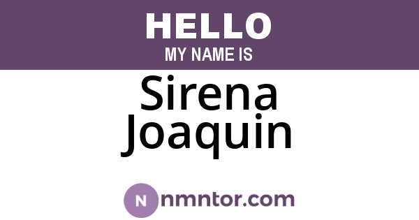 Sirena Joaquin