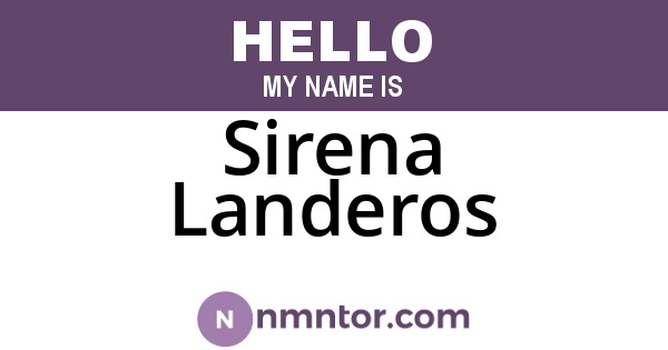 Sirena Landeros