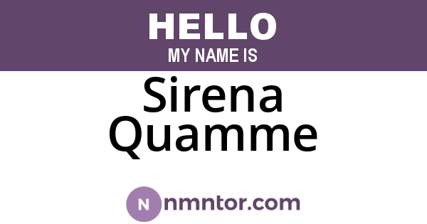 Sirena Quamme