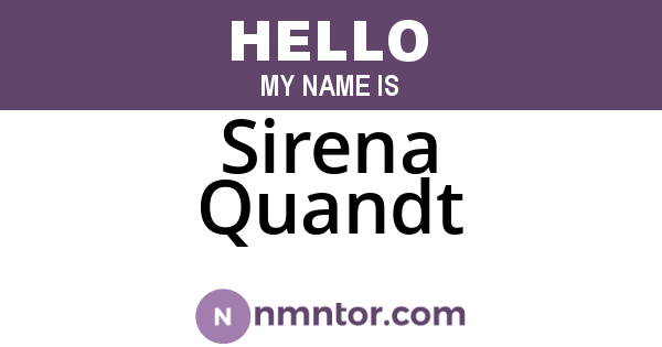Sirena Quandt