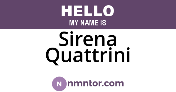Sirena Quattrini