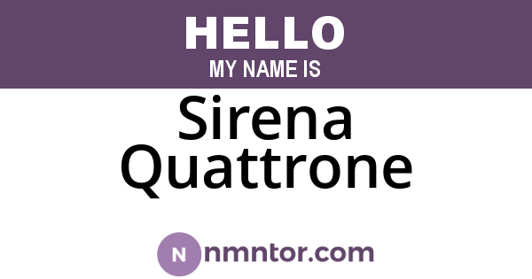 Sirena Quattrone