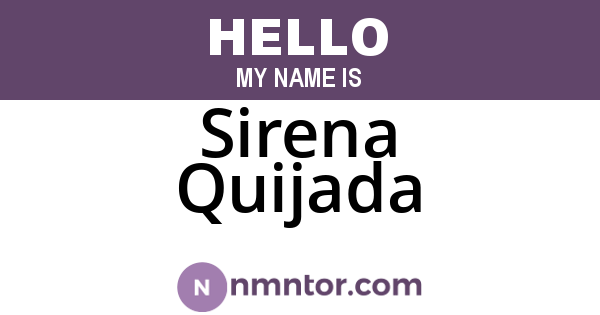 Sirena Quijada