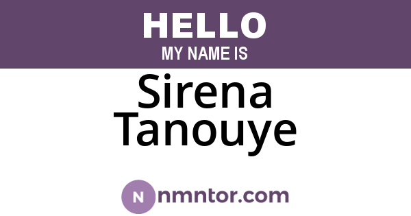 Sirena Tanouye