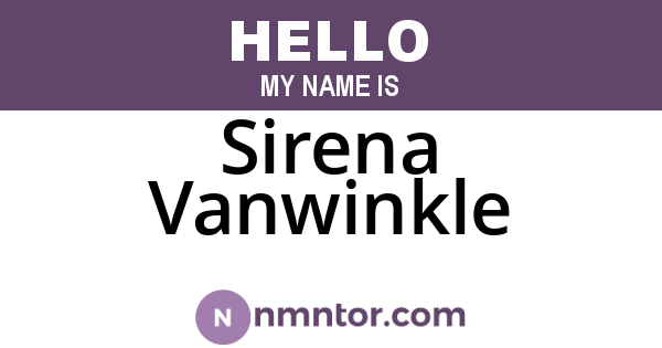 Sirena Vanwinkle