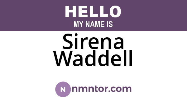 Sirena Waddell