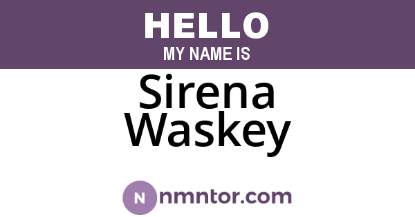 Sirena Waskey