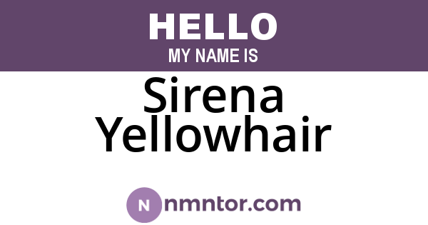Sirena Yellowhair