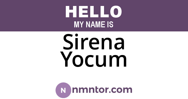 Sirena Yocum