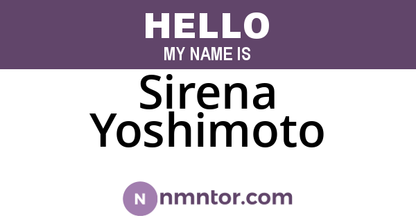 Sirena Yoshimoto