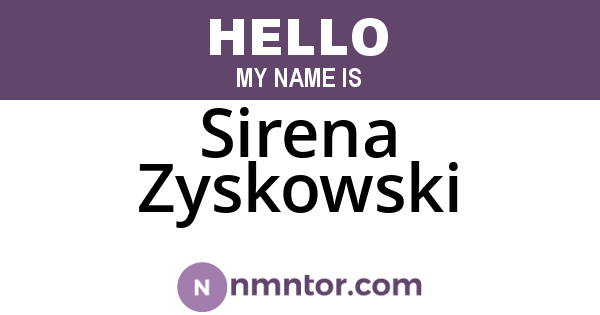 Sirena Zyskowski