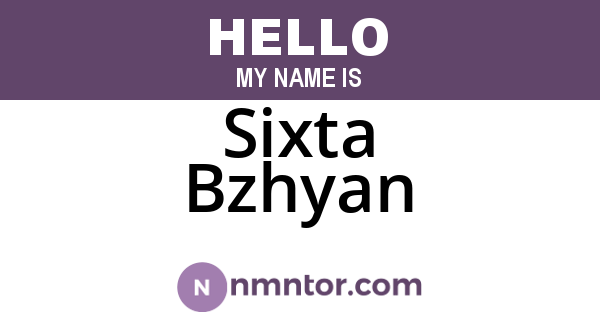 Sixta Bzhyan