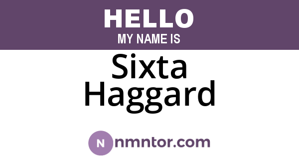 Sixta Haggard