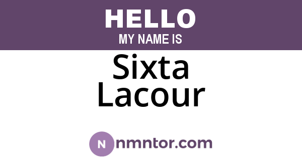 Sixta Lacour