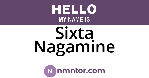 Sixta Nagamine