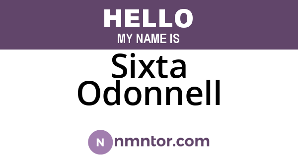 Sixta Odonnell