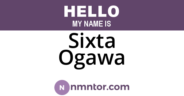 Sixta Ogawa