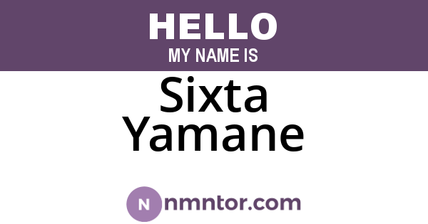 Sixta Yamane