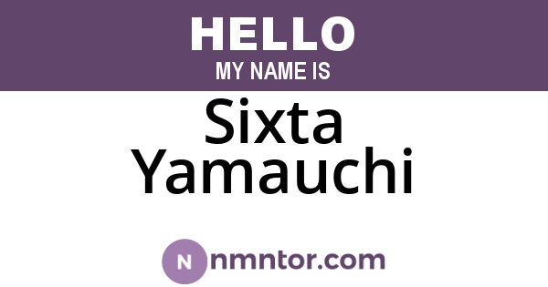 Sixta Yamauchi
