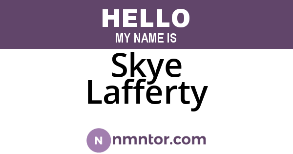 Skye Lafferty