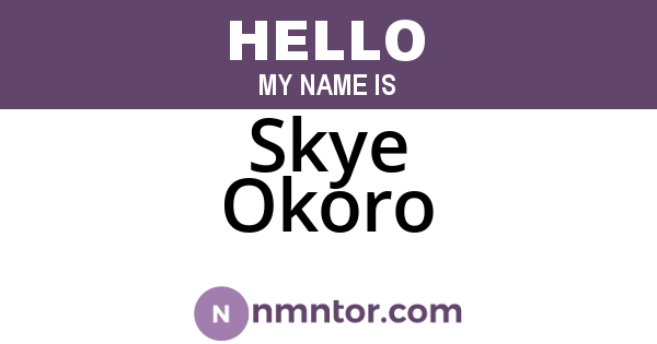 Skye Okoro