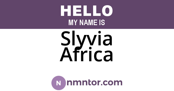 Slyvia Africa