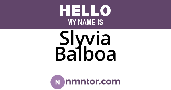 Slyvia Balboa