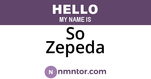 So Zepeda