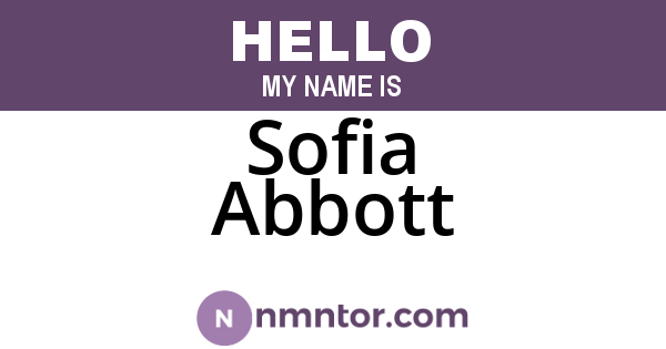Sofia Abbott
