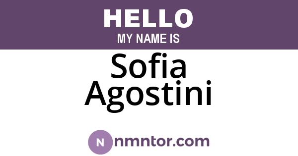Sofia Agostini