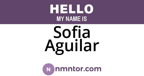 Sofia Aguilar