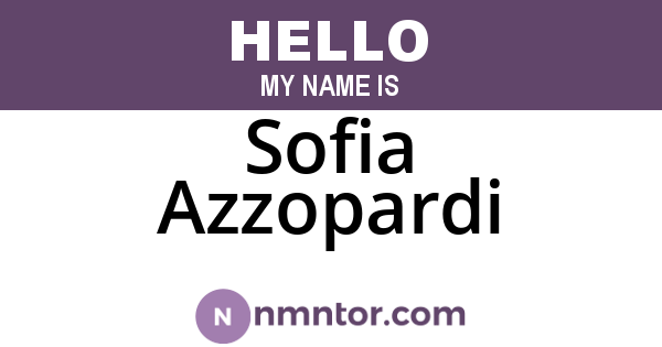 Sofia Azzopardi