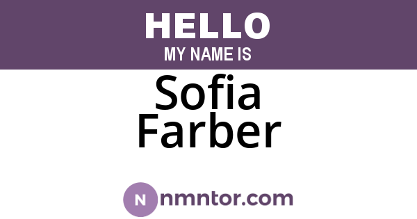 Sofia Farber