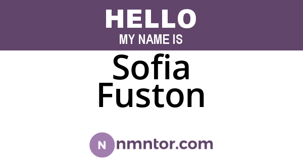 Sofia Fuston