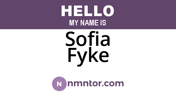 Sofia Fyke