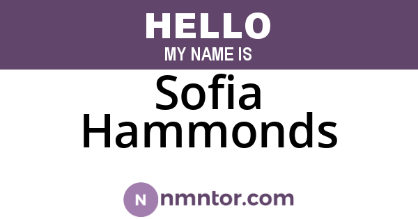 Sofia Hammonds