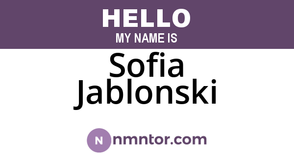 Sofia Jablonski